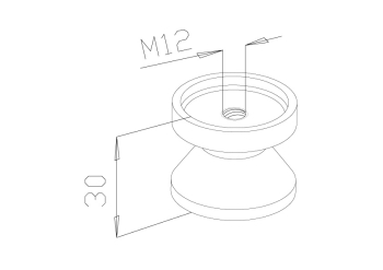 Clamp Fix Connector - Model 1300 CAD Drawing